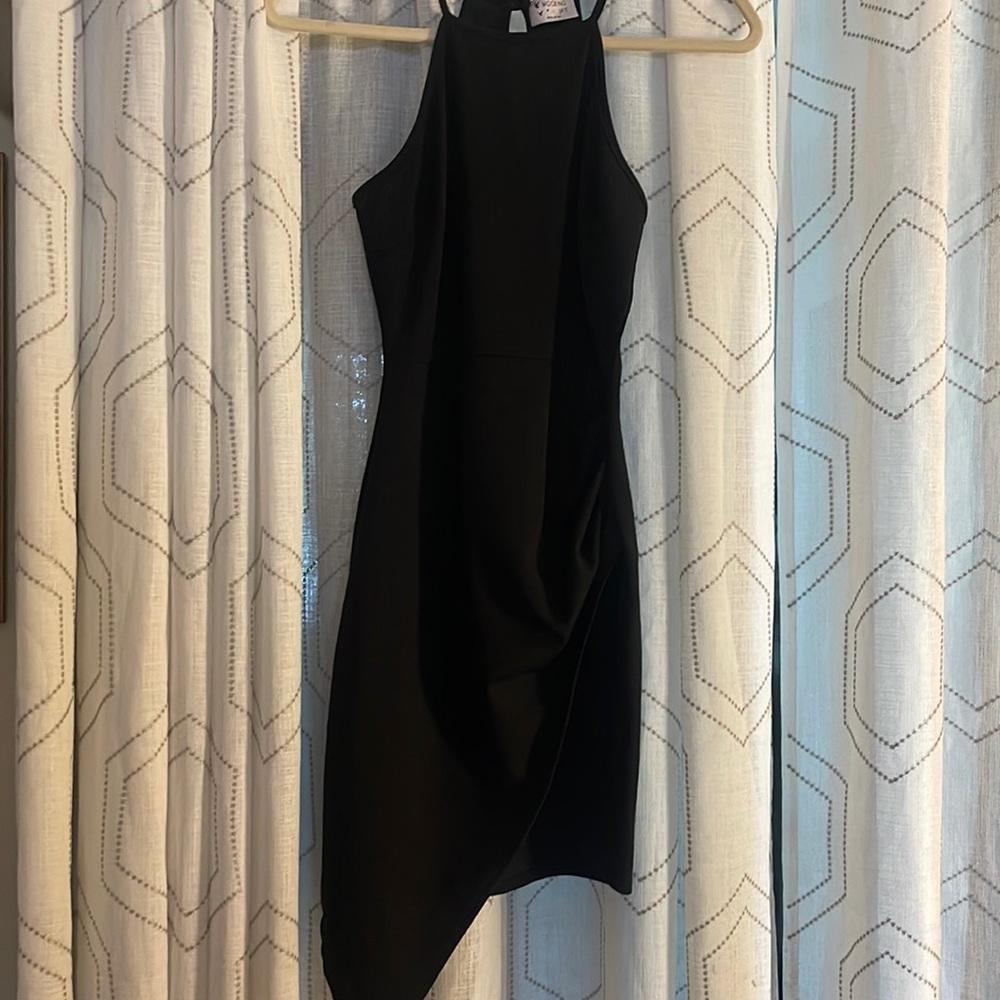 MOCKING JAY, Ladies, Black, S, Mini Dress Asymmetrical Design, Spaghetti Strap